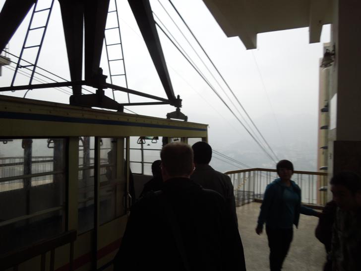 Gondolas of the Yangtze River Cableway in Chongqing